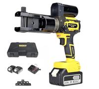 Rechargeable Hydraulic Crimping Tool Kit with Interchangeable Dies for Professional Electrical Connections