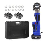 Rechargeable Hydraulic Crimping Tool Kit with Multiple Dies for Electrical Terminal and Cable Connections