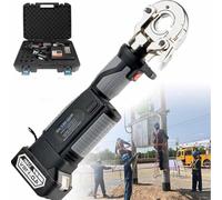 Rechargeable Hydraulic Crimping Tool with 12 Pairs of Dies, Battery Powered Cable Crimper for Copper and Aluminum Terminals, 16-300mm² Electrical Applications