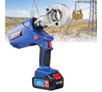 Rechargeable Hydraulic Pliers 60KN/120KN Wire Crimper Tool with 11 Pressing Dies, Lug Pressing Kit for Shipbuilding, Construction, Power Distribution
