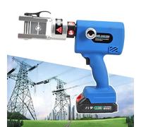 Rechargeable Hydraulic Wire Crimper with Die Set and Carrying Case for Efficient Terminal Crimping in Communication and Transportation