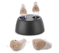 Rechargeable In-Ear Digital Sound Enhancers - Nearly Invisible Mini Audio Amplification Devices with Noise Cancellation and Long Battery Life (Pair)