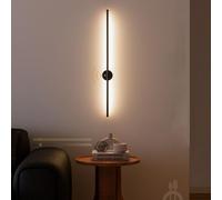 Rechargeable Indoor LED Wall Light with Motion Sensor Long Strip USB Charging Dimmable Magnetic Suction Aluminum Wall Sconces Battery Powered Luminaire Fixtures for Stairway