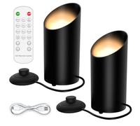 Rechargeable Indoor Up Lights Portable Floor Can Lights with Spotlight Function Remote Control Timer 3 Color Temperatures 5000mAh 450LM for Home Plants Trees Pictures Includes Foot Switch (2)