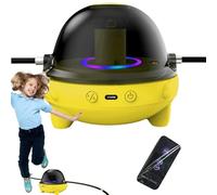 Rechargeable Jump Machine - 13x13x9.5cm Smart Skipping Counter Device, Remote Controlled Rope Skipping Fitness Tool with 10 Speed Settings Music Function for Workout Training Yoga Exercise Home