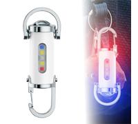 Rechargeable Keychain Flashlights, Mini Pocket Flashlights, COB Keychain Work Light Flashlights 7 Light Modes, Bright Mini Keychain Light for Walking, Searching and Hiking (White)