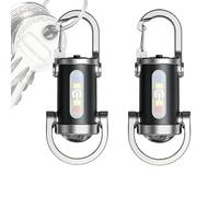 Rechargeable Keychain Light, Waterproof 2 in 1 Flashlight & Power Bank, 2pc Portable Mini USB LED Flashlight, 1200LM Super Bright Pocket Torch for Camping, Hiking, Survival, Fishing,Backpack