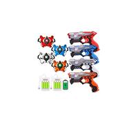 Rechargeable Laser Tag Guns - 4 Sets Infrared Laser Tag Sets with Gun Vest | Rechargeable Battery & Charger Upgraded Lazer Tag Game for Adults Kids
