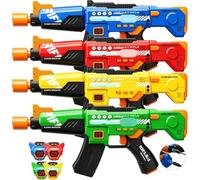 Rechargeable Laser Tag Guns Set of 4 with LED Digital Multi-Functional Vests Birthday Gifts Toys for Kids Boys Girls 8 9 10 11 12+ Years Old Christmas