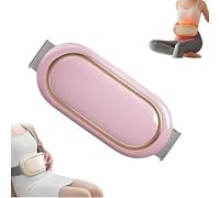 Rechargeable Lazy Abdominal Slimming Machine, Electric Wireless Slimming Belt, 2025 New Adjustable Vibration Massage, 6 Massage Modes, 9 Levels of Intensity, 3 Levels of Heating(Pink)
