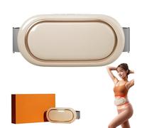 Rechargeable Lazy Abdominal Slimming Machine, Electric Wireless Slimming Belt, Adjustable Vibration Massage with 6 Massage Modes, 9 Levels of Intensity, 3 Levels of Heating for Women and Men (Beige)