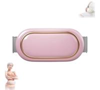 Rechargeable Lazy Abdominal Slimming Machine, Women Adjustable Vibration Wireless Slimming Belt, Portable Vibration Weight Loss Machine, 9 Levels of Intensity, 3 Levels of Heating, 6 Massage Modes(Pin