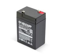 Rechargeable Lead Acid Battery, Faston Connectors, 6 V, 4 Ah. Ideal for backup systems, alarm systems, video surveillance systems, etc.