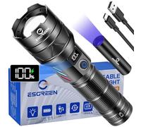 Rechargeable LED Flashlight 1000000 Lumens, Long Range 5000ft, Super Bright USB C, Multi-functional Heavy Duty Strong Flash Light, High Beam for Emergency Security Camping