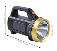Rechargeable LED Flashlight - Super Bright Solar Power Spotlight with 3 Light Modes, Large Portable Torches for Hiking Power Outage Home Inspection