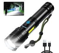Rechargeable Led Flashlights High Lumens: 99000 Lumen Super Bright Flashlight, 7 Modes with COB Work Light, IPX6 Waterproof, Powerful Handheld Flash Light for Home, Camping, Hiking