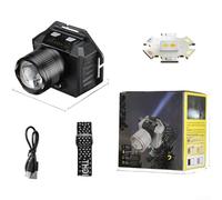 Rechargeable LED Headlamp with Rotating Zoom, 2400mAh Battery, Motion Sensor, Multi-Light Modes for Camping Hiking Running, Adjustable Spotlight and(B)