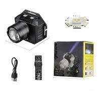 Rechargeable LED Headlamp with Rotating Zoom, 2400mAh Battery, Motion Sensor, Multi-Light Modes for Camping Hiking Running, Adjustable Spotlight and(C)