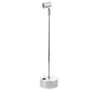 Rechargeable LED Jewelry Display Spotlight, Wireless 3w Showcase Light | Silver Aluminium Body, Warm 3000k Beam, Type-c Charging, 4-hour Recharge, 12-hour Battery, for Counters and Pop-up Shops