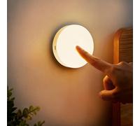 Rechargeable LED Night Light Mini Touch Baby Light Portable Magnetic Lamp with 3 Colour Dimmable Modes 500 mAh Soft Eye Caring Bedside Lamp for Bedroom Hallway Baby Nursery Closet [Energy Class B]