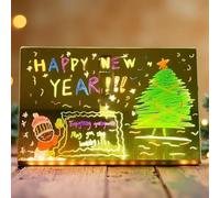 Rechargeable LED Note Board, Light Up Acrylic Dry Erase Board,Luminous Led Drawing Board,Glow Memo Message Board for Kids Room/Store/Office Gift for Christmas Birthday Festival Decoration