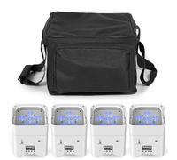 Rechargeable LED Par Light, 6x18W RGBWA+UV Stage Lights, 9600 mAh Battery Powered, Remote/APP/DMX512 Control for Events, Parties, Weddings, DJ, Church