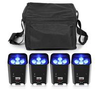 Rechargeable LED Par Light, 6x18W RGBWA+UV Stage Lights, 9600 mAh Battery Powered, Remote/APP/DMX512 Control for Events, Parties, Weddings, DJ, Church