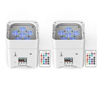 Rechargeable LED Par Light, 6x18W RGBWA+UV Stage Lights, 9600 mAh Battery Powered, Remote/APP/DMX512 Control for Events, Parties, Weddings, DJ, Church