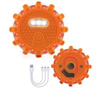 Rechargeable LED Road Flares - Emergency Light with Magnetic Base & 9 Flashing Modes for Vehicle &(12pcs)