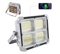 Rechargeable LED Spotlight 150 W LED Work Light Portable with Solar Energy and USB Rechargeable Magnetic Base 5 Lighting Modes - Ideal for Camping, Fishing, Emergencies, Garage, Workshop