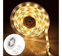 Rechargeable LED Strip Lights 1.5M, Motion Sensor Wardrobe Light Warm White, LED Lights for Kitchen Units, Bedroom