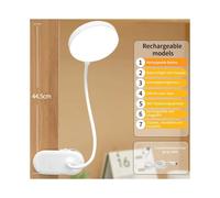 (Rechargeable) Led Table Lamp USB Rechargeable Night Light With Folding Clamp Study Stand Read Lamp Touch 3 Modes Dimming Eye Protection Light