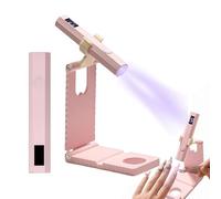 Rechargeable LED+UV Lamps for Gel Nails, Portable Nail Lamp for Gel Polish With Foldable Stand, High-Efficiency Spotlight Beads with 20-Second and 60-Second Timers and LED Screen Display, Easy to Carr