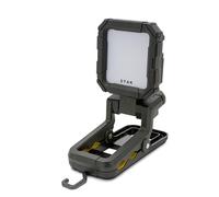 Rechargeable LED Work Light 10W 1000lm, Battery-Powered Spotlight with Clamp and Magnetic Base, Foldable and 360° Rotating LED Spotlight, Battery-Powered Spotlight for Workshop, Garage and Work