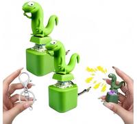Rechargeable Lizard Keyboard Fidget Keyring with Lights & Sound - Portable Clicker Sensory Toy for Stress Relief