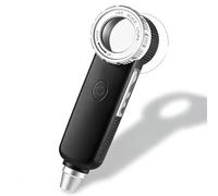 Rechargeable Loupe Magnifier, Portable Handheld Magnifying Glass with 3 Light Modes, Adjustable Focus for Stamps, Coins, and Fine Items