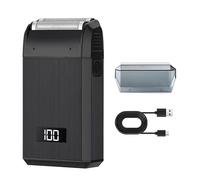 Rechargeable Men Foil Shavers, Mini Electric Razor for Face - IPX6 Waterproof, LED Display & Fast Charge - Micro-Comb Technology & Precision Blades(Black)