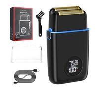 Rechargeable Men ' s Electric Foil Shaver Cordless Shaving Device with Detachable Head and LED Display Beard Trimmer Electric Foil Shaver