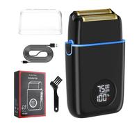 Rechargeable Men's Electric Foil Shaver Cordless Shaving Device with Detachable Head and LED Indicators Beard Trimmer