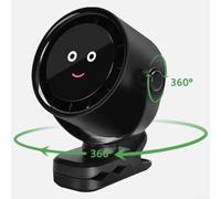 Rechargeable Mini Clip On Fan with 5 Speed Levels and 720 Degree Rotation, Portable Fan with Low Noise and LED Battery Indicator Suitable for Use on Strollers, Desks (Black)