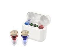 Rechargeable Mini digital Sound amplifier - Digital Hearing Amplifier for Adults And Seniors, with Superior Sounds Quality, Intelligent Sound Reduction, HD Power Display(White)