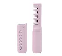 Rechargeable Mini Hair Straightener,3 Adjustable Temp Settings Hair Straightener Brush Wireless Comb Hair Straightener for All Hair Types (Purple)