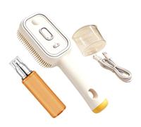 Rechargeable misting hair brush detangles, massages the scalp and smooths h