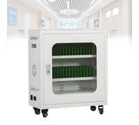 Rechargeable Mobile Phone Storage Locker, Charging Cabinet with Wheels and Lock, 360° Casters, for iPads Phones (60 Slots)