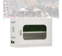 Rechargeable Mobile Phone Storage Locker, Classroom Locking Charging Station with Wheels, for School and Office, White, 20 Slots