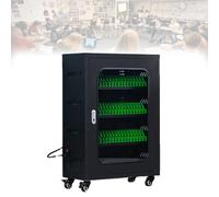 Rechargeable Mobile Phone Storage Locker with Wheels, Charging Station, Combination Lock for School Church Airport, 50 Slots