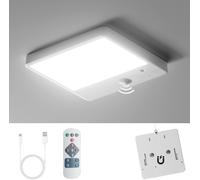 Rechargeable Motion Sensor Ceiling Light with Remote, Wireless Magnetic LED Cei