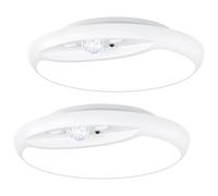 Rechargeable Motion Sensor Light with Remote,7.5inch 400LM 8000mAh Battery Powered Ceiling Light Motion Sensor Battery Operated Lights indoor,Battery Pir Light for Loft Garage Hallway Bathroom-2Pack