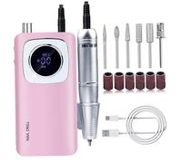 Rechargeable Nail Drill, 45000RPM Electric Manicure Set with LCD Screen File Machine for Acrylic Gels Nails Manicures Nail File Machine