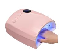 Rechargeable Nail Lamp With Handle - 4 Timers, Low Heat Mode, Large Space UV/LED Gel Dryer 2500mAh Fast-Safety(Roze)